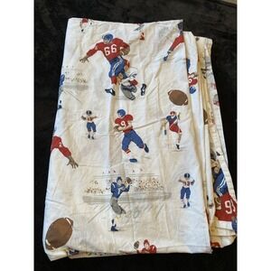 Pottery Barn Kids‎ Football FLAT Sheet TWIN  White Background